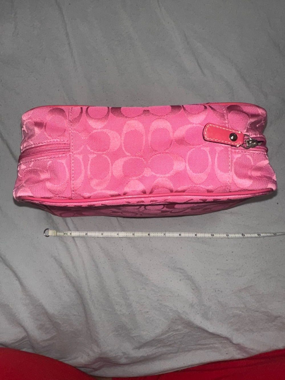 Coach Pink Signature Cosmetic Case - Picture 7 of 8